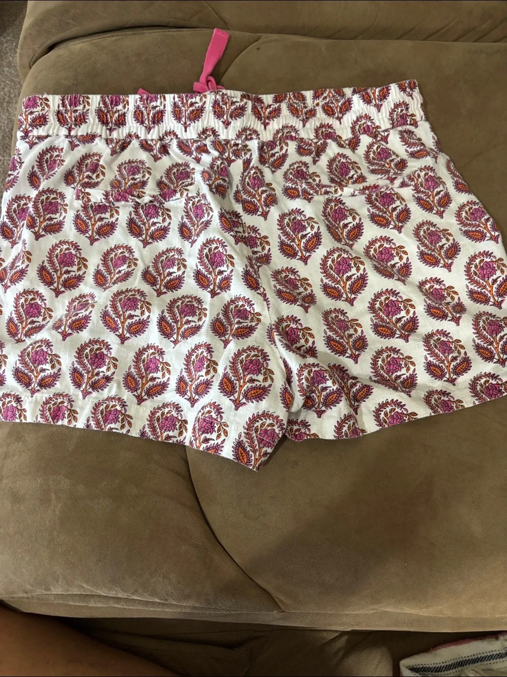 J. Crew Pink Floral Drawstring Athletic Shorts